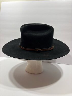 Vintage Silver Spur wool felt flat brimmed Western hat